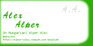 alex alper business card